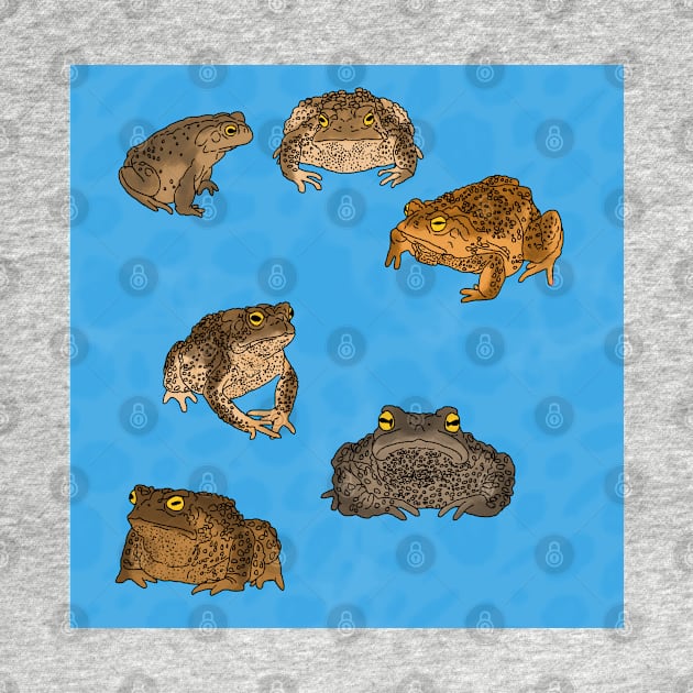 Toads Pattern Blue by TrapperWeasel